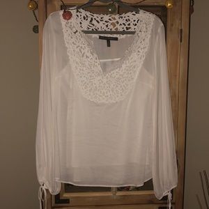 WHBM White Blouse with Cami